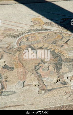 Kopie des Mosaiks Darstellung Perserkönig Darius III in Schlacht von Issos Pompeji Kampanien Italien Stockfoto