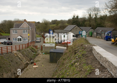 Die ehemalige Crymych Bahnhofsgelände nun ein kleines Unternehmen Businesscenter, Pembrokeshire wales UK Stockfoto