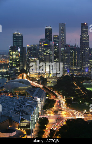 SGP Singapur City Skyline Stockfoto