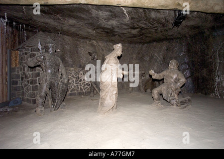Die Janowice Kammer der Salzgrube Minen in Krakau, Polen. Stockfoto