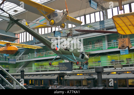 Tschechoslowakische experimentelle Hubschrauber Aero HC 2 Heli Baby im technischen Nationalmuseum in Holesovice Bezirk Prag Tschechische Stockfoto