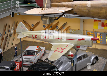 Zlin XIII Renn- und Kurier Flugzeug auf das Technische Nationalmuseum in Holesovice Bezirk Prag Tschechische Stockfoto