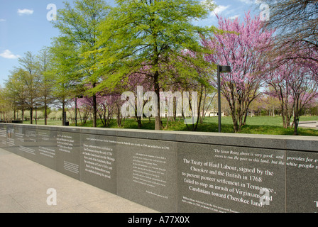 Granit-Timeline of Tennessee und amerikanische Geschichte Tennessee Bicentennial Mall State Kapitolpark Nashville Tennessee TN Stockfoto