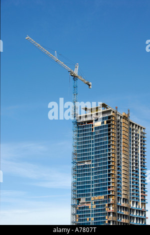 Ändern der Skyline von Downtown Orlando Florida Bau Eola See Stockfoto