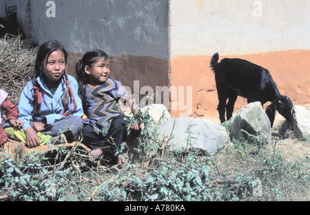 Nepalesische Kinder in Kathmandu Tal Nepal Stockfoto