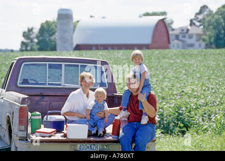 Farm-Familie Stockfoto