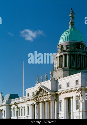 Spire of Dublin Gandon gestalteten Custom House am Kai Dublin - Dublin, Irland Stockfoto