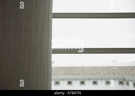 Architektonischen Blick auf Spalte und Innenhof Stockfoto