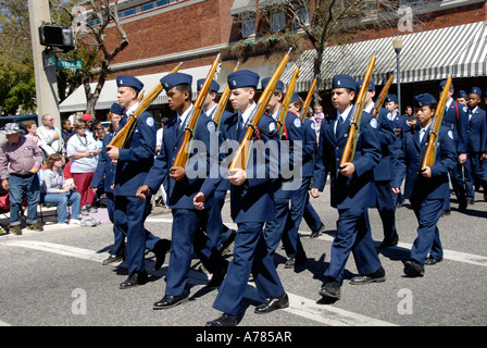 Junior Reserve Officer Training Corp ROTC in Erdbeerfest Parade Plant City Florida FL FLA USA uns Stockfoto