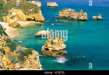 Strand Praia Dona Ana Lagos Algarve Portugal Stockfoto