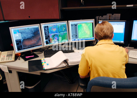 Wettervorhersage von einer Doppler-Radarstation Ruskin Florida Stockfoto