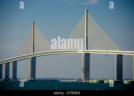 Sunshine Skyway Bridge in Zentral-Florida Tampa Hillsborough County Golf West Stockfoto