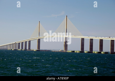 Sunshine Skyway Bridge in Zentral-Florida Tampa Hillsborough County Golf West Stockfoto