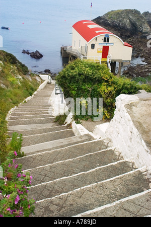 Strandwache, Ramsey Sound, Pembrokeshire, Wales Stockfoto