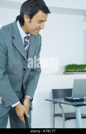 Geschäftsmann ins Büro Stockfoto