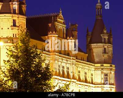 Schweriner Schloss Schweriner Schloss am Abend Stockfoto