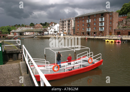 UK Devon Exeter Kai Fähre über den Fluss Exe Stockfoto