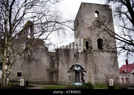 Ruinen der Holy Trinity Church in Visby Insel Gotland Ostsee Schweden Stockfoto