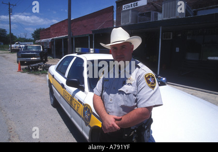 Caldwell County Sheriff in der kleinen Stadt von Maxwell Texas Stockfoto