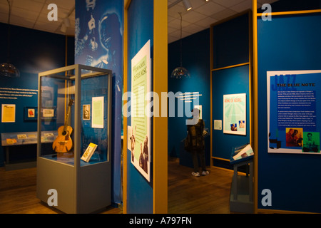 CHICAGO Illinois Interieur der Chicago Historical Society Museumsgeschichte der jazz-Musik-Ausstellung Stockfoto