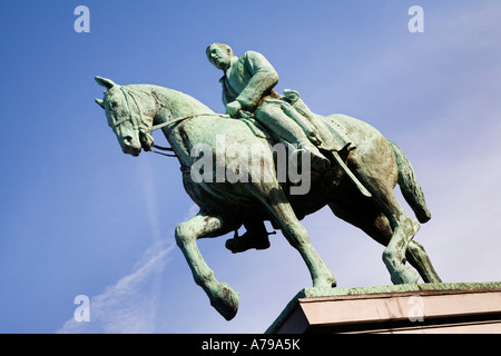 Pferd Statue von König Albert I König der Belgier von 1909 bis 1934 am Mont des Arts Brüssel Belgien Stockfoto