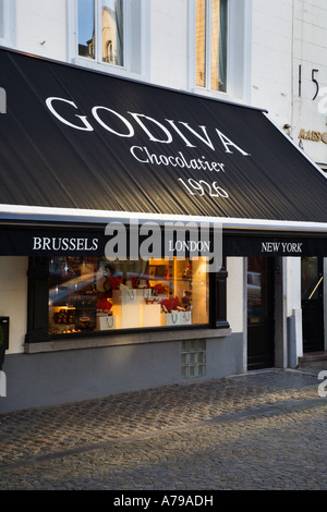 Godiva Chocolate Shop in Place du Grand Sablon-Brüssel-Belgien Stockfoto