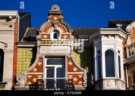 Die bunte Art Nouveau Gebäude Villa Germaine in Square Ambiorix Brüssel Belgien Stockfoto