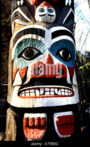 Florida Totempfahl Skulptur indische Statue Indianer Stockfoto