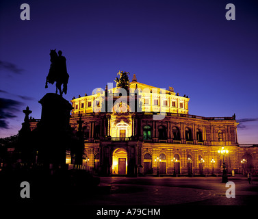 Semper Oper Dresden Deutschland Stockfoto