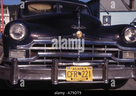 1947 Chrysler am Broadway, Skagway Alaska USA Stockfoto