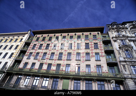 Die Majolicahaus mit Blick auf den Naschmarkt-Wien-Österreich Stockfoto