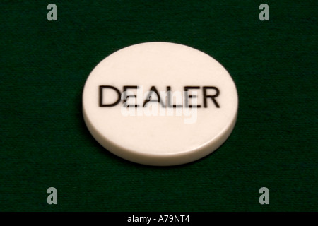Dealerbutton Stockfoto