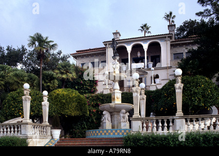 Hearst Castle war die palastartigen Anwesen der Zeitungsmagnat William Randolph Hearst Stockfoto