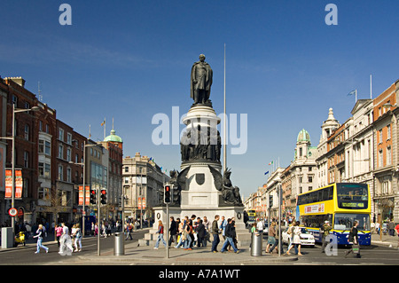 Die O' Connell Monument O' Connell Street - Dublins Hauptstraße und breiteste Durchgangsstraße-Irland Stockfoto