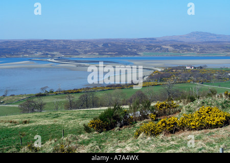 Damm und Brücke über Kyle Zunge in Sutherland Highland Schottland Stockfoto