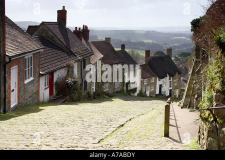 Gold Hill, Shaftesbury, Dorset, England. Stockfoto