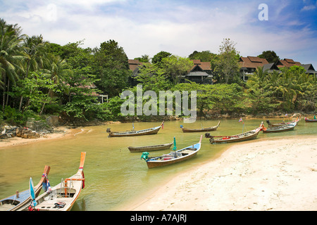 Surin Strand Long Tail Boote Insel Phuket Thailand Stockfoto