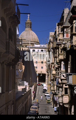 Gassen von Valletta Malta Stockfoto