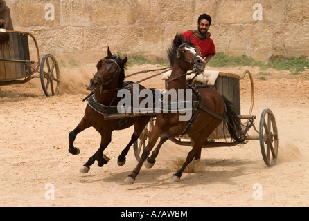 Jordan, Jerash, Wagenrennen im Roman Hippodrome Stockfoto