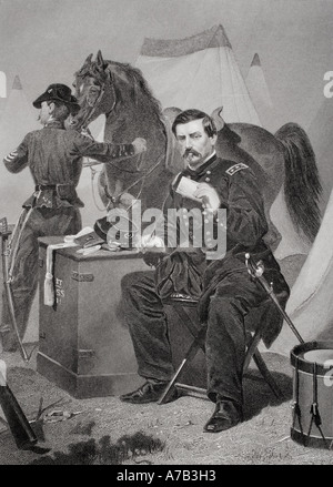 George Brinton McClellan 1826 1885 amerikanischen Soldaten, Bauingenieur, railroad Executive, Politiker und General während des Amerikanischen Bürgerkriegs. Stockfoto