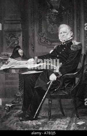 Winfield Scott, 1786-1866. Amerikanische militärische Befehlshaber und politische Kandidaten. Stockfoto