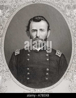 Ulysses S. Grant, 1822 - 1885. Commmander Armeen der Union im Amerikanischen Bürgerkrieg und 18. Präsident der Vereinigten Staaten von Amerika. Stockfoto