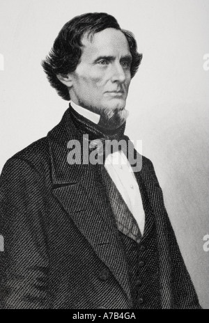 Jefferson Davis, 1808 - 1889. Präsident der Konföderierten Staaten von Amerika während des Amerikanischen Bürgerkriegs Stockfoto