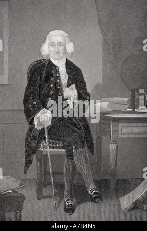 Jonathan Trumbull Sr., 1710 - 1785. Us-amerikanischer Politiker und Staatsmann. Stockfoto