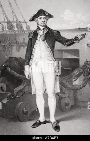 John Paul Jones, 1742 - 1792. Amerikanische Revolution Marineoffizier und einer der Gründer der United States Navy. Stockfoto