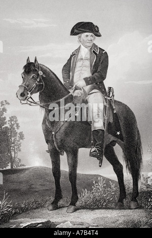 Israel Putnam, auch Altes, 1718 - 1790. Armee Offizier während des Amerikanischen Unabhängigkeitskrieges. Stockfoto