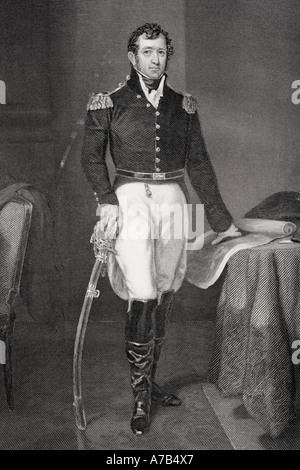 Jakob Jennings Braun, 1775 - 1828. Amerikanischer General im Krieg von 1812. Stockfoto