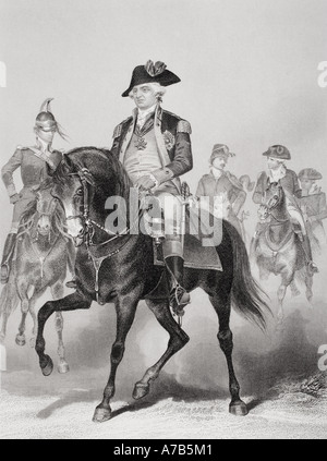 Friedrich Wilhelm August Heinrich Ferdinand Steuben, aka Baron von Steuben, 1730 - 1794. Preußische und später ein amerikanischer Offizier. Stockfoto