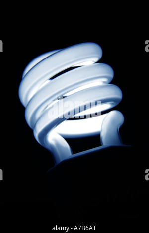 Leuchtende Energie effiziente Leuchtstofflampe Stockfoto