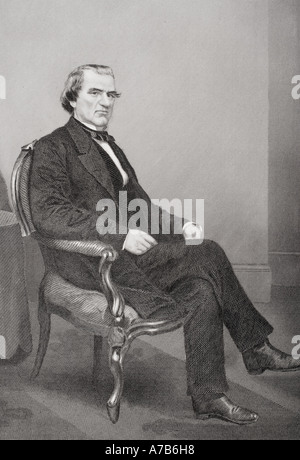 Andrew Johnson, 1808 - 1875. 17. Präsident der Vereinigten Staaten von Amerika. Von der Malerei von Alonzo Chappel Stockfoto